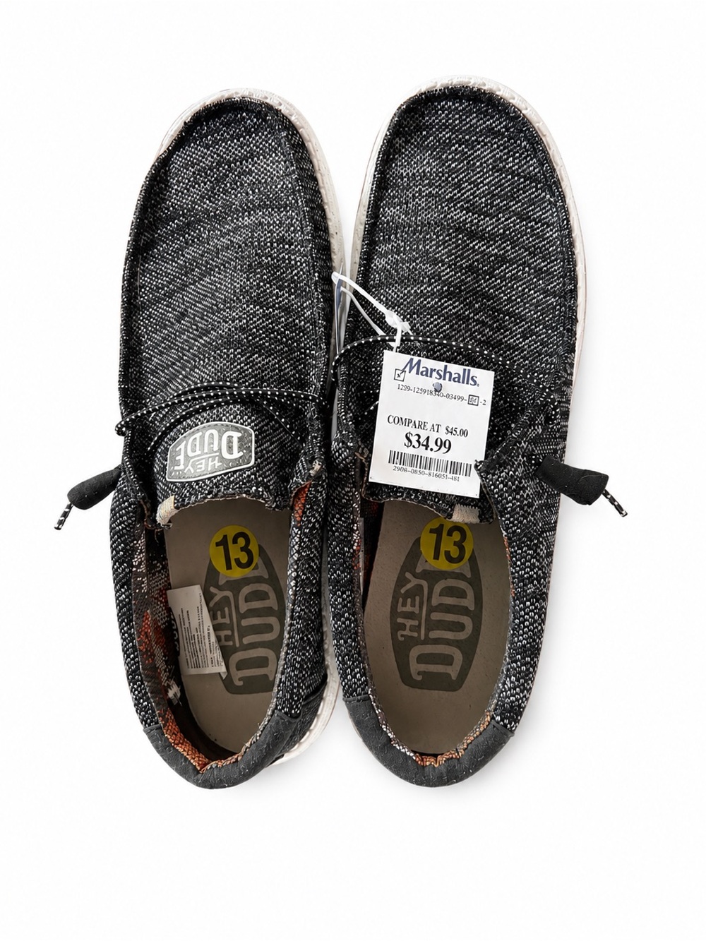Hey Dude Men's Slip-On Loafers - Black Heather